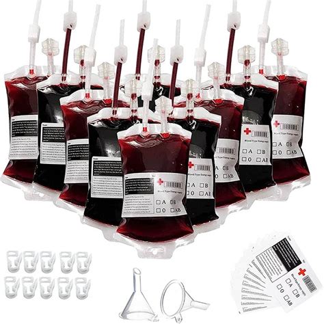 fake blood bags for sale|blood bag for halloween party.